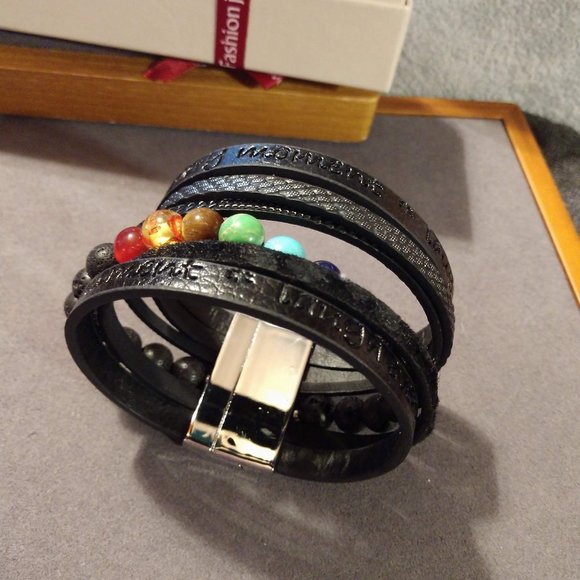 NEW Boho Chakra Magnetic Bracelet - Picture 4 of 5